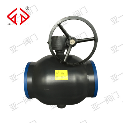 Q367F-25C-DN500蜗轮式全焊接球阀(黑色)